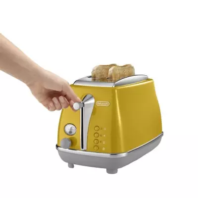 Grille-pain DELONGHI ICONA CAPITALS - Jaune - Chauffe viennoiseries