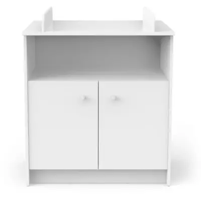 Commode à langer 2 portes HELICIA - Blanc mat - Fabriqué en France
