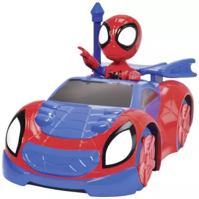 Voiture radiocommandée Spidey - 17cm - Avec figurine - Fun garanti!