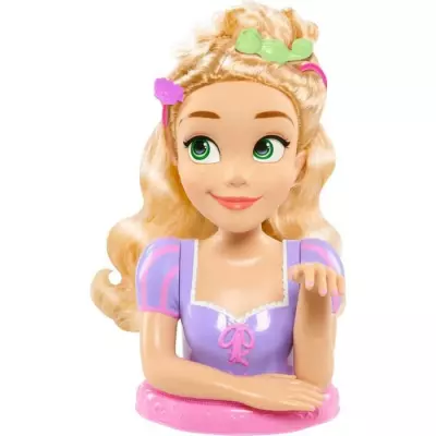 Tête à coiffer Disney Raiponce Deluxe avec 12 accessoires et faux flacon de vernis