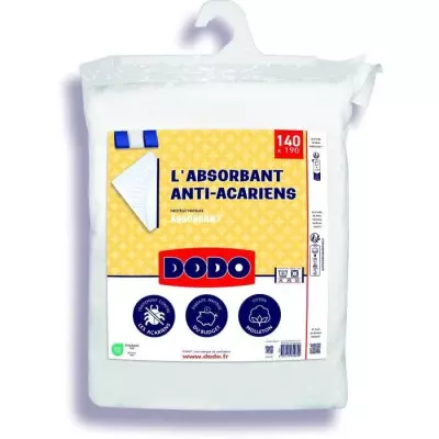 Protege matelas absorbant - 140x190 cm - Anti acariens