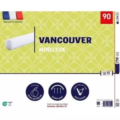 Traversin VANCOUVER 90 cm - Doux et Confortable