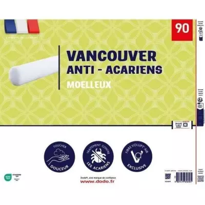 Traversin VANCOUVER 90 cm - Anti-acariens - Polyester - DODO