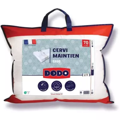 Oreiller ferme DODO maintien cervical 40 x 70 cm - Blanc