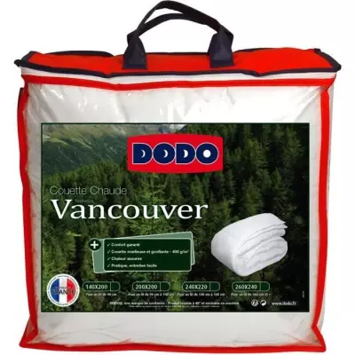 Couette chaude Vancouver Made in France - 140 x 200 cm