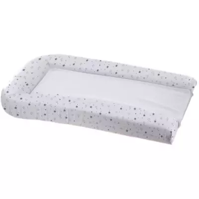 Matelas à langer avec éponges amovibles - Blanc/Gris - 42 x 70 cm, facile à transporter