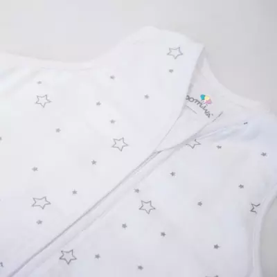 Gigoteuse d'été étoilée - Blanc/Gris - 0-6 mois 70 cm