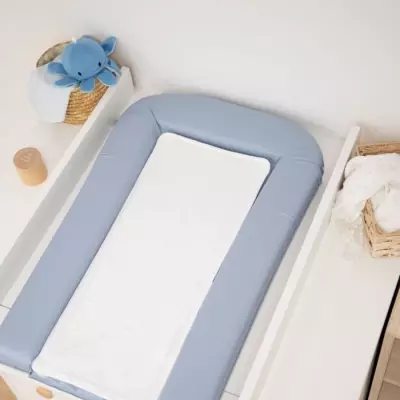 Matelas à langer avec éponges amovibles - Bleuet - 42 x 70 cm