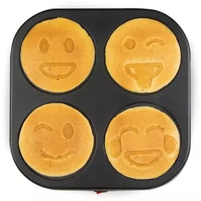 Crépière DOMO 4 crêpes Emoji - Revêtement anti-adhésif