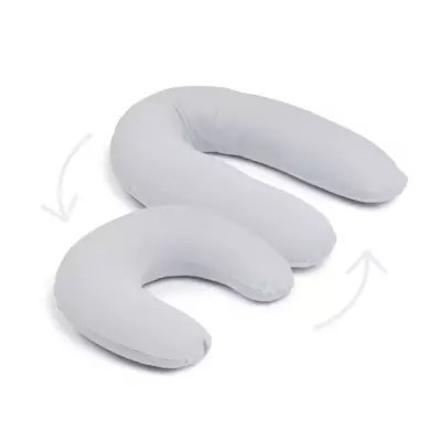 Coussin de Grossesse & d'Allaitement 2 en 1 Twisty - Ultra Confort - Gris
