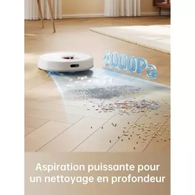 Aspirateur Robot DREAME D9Max Blanc - Navigation LDS Intelligente - 4 000Pa