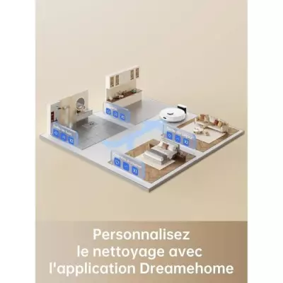 Aspirateur Robot DREAME D9Max Blanc - Navigation LDS Intelligente - 4 000Pa