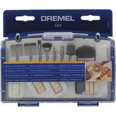 Coffret 20 accessoires DREMEL 684 pour nettoyage et polissage