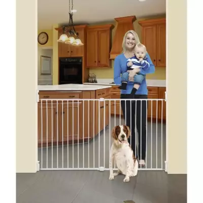 Barrière de sécurité BROADWAY Gro Gate - Blanche - L 76/134,5 x H 76 cm