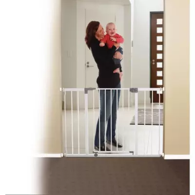 Barrière de sécurité DREAMBABY LIBERTY - L 99/105,5 x H 75 cm - Blanche