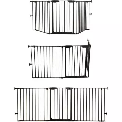Barrière de sécurité DREAMBABY - NOIR - 3 panneaux - 85,5-200 x 74 cm