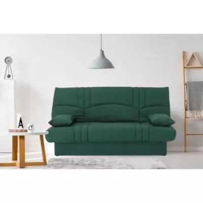 Banquette clic clac 3 places vert forêt - Style contemporain