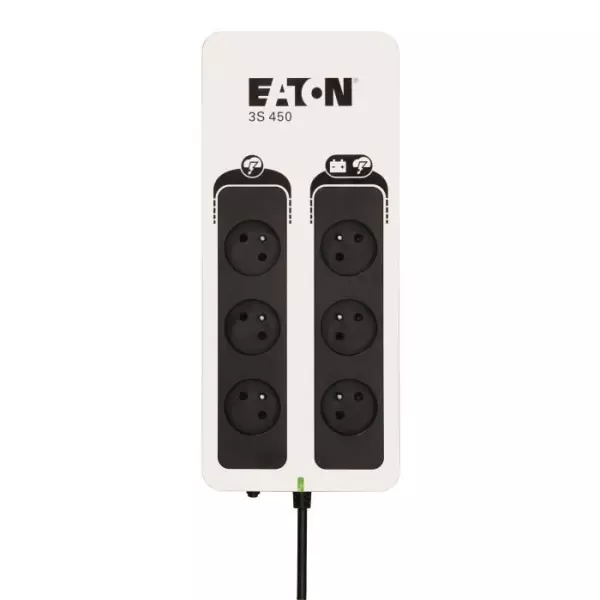 Onduleur/Multiprise/Parafoudre - EATON 3S 450 FR - Off-line UPS - 3S450F - 450VA (6 prises FR)