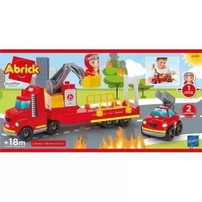 Camion pompier Ecoiffier Abrick 32 cm pour enfant de 18 mois