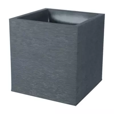Pot carré Graphit - 39 x 39 x 43 cm - Gris anthracite