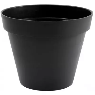 Pot de fleur rond Toscane - EDA PLASTIQUE - Ø 48 x H 40 cm - Gris anthracite Pot de fleur rond Toscane - EDA PLASTIQUE - Ø 48 x H 40 cm - Gris anthracite