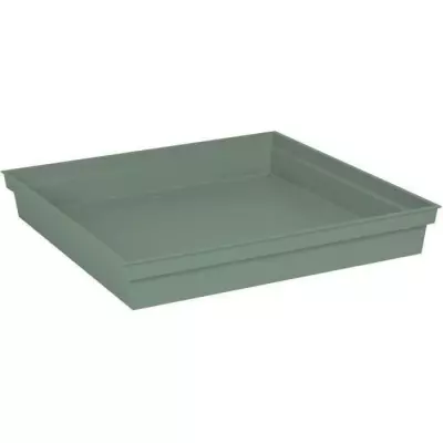 Soucoupe carrée Toscane - EDA PLASTIQUE - Vert laurier - 40 cm