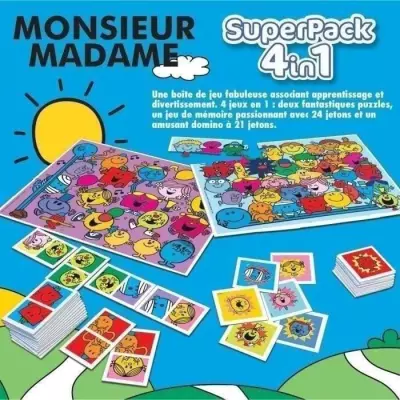 Superpack Monsieur Madame: 2 jeux éducatifs & 2 puzzles - EDUCA