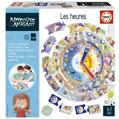 Jeu d'apprentissage EDUCA Les Heures - Dimensions compactes