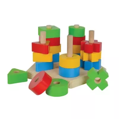 Formes à Empiler Eichhorn - Pour des heures de jeu créatif - Blanc