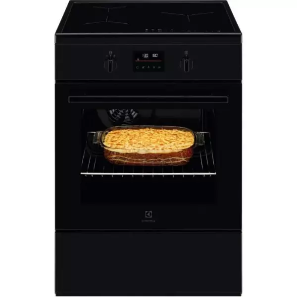 Cuisiniere multifonction a induction - Pyrolyse - ELECTROLUX - LKI648944K - 3 foyers - 7200 W - 60 x 60 cm - Noir