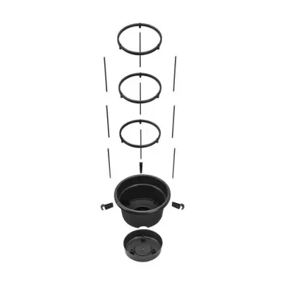 Pot à tomate Green Basics - 33 cm - Noir vif - Idéal pour vos plantes - POT DE FLEUR