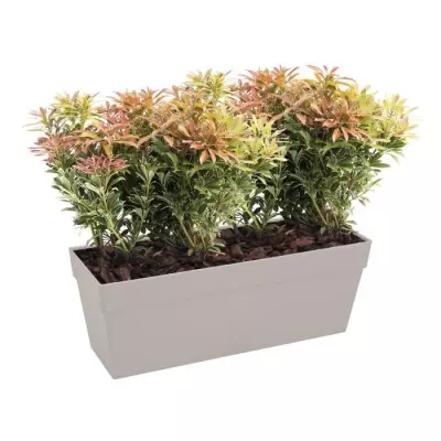 Jardinière élégante pour balcon : ELHO Bac à fleurs Loft Urban 50 cm Blanc