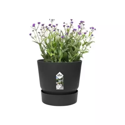 Pot de fleurs rond Greenville 25 - Extérieur - Vivre noir