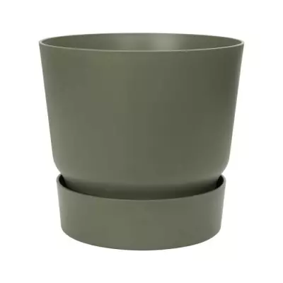 Pot de fleurs ELHO Greenville 30 - Ø 29,5 x H 27,8 cm - Vert feuille