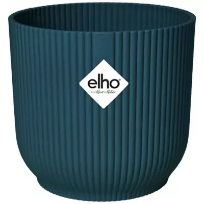 Pot De Fleurs Rond VIBES - Ø25 - Bleu Foncé - Design Moderne