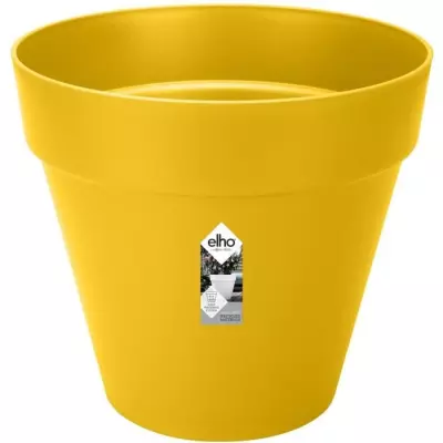 Pot De Fleurs Rond LOFT URBAN - Ø50 - Ocre - Avec Roulettes
