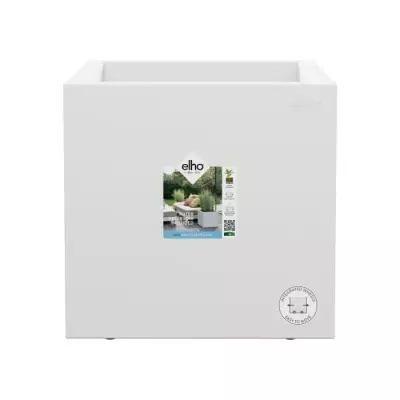 Elho Vivo Next Square 30 Bac à fleurs - Blanc - Ø 30 x H 29 cm