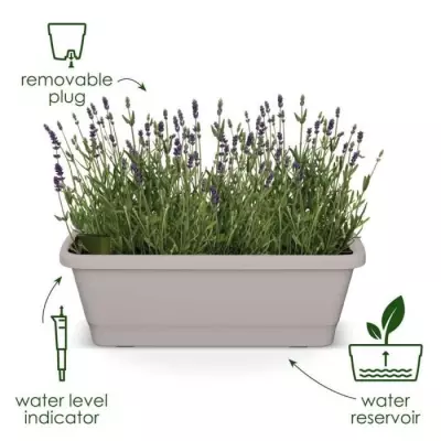 Pot de fleur Elho Noa Balconniere XL - Noir - 100% recyclé