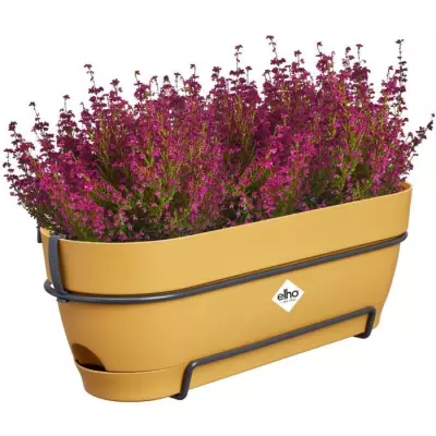 Planteur Rectangle VIBIA Jaune Miel - Réservoir Ø50 - JARDINIERE