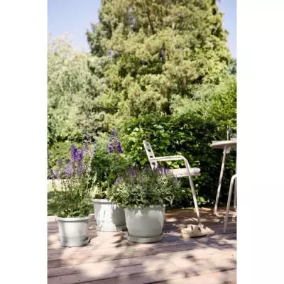 Pot de fleurs ELHO Amiga Rond 47 Blanc - Ø 47 x H 35 cm - Extérieur - 100% recyclé