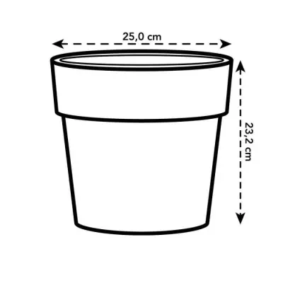 Jardinière Original Rond 25 ocre - Dimensions compactes Jardinière Original Rond 25 ocre - Dimensions compactes