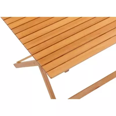 Ensemble repas de jardin en bois d'eucalyptus FSC - 4 personnes - Compact et élégant