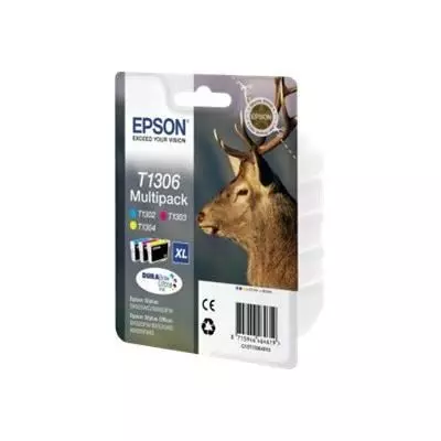 Pack de cartouches EPSON T1306 - Cerf - Couleurs CMJ (C13T13064012)