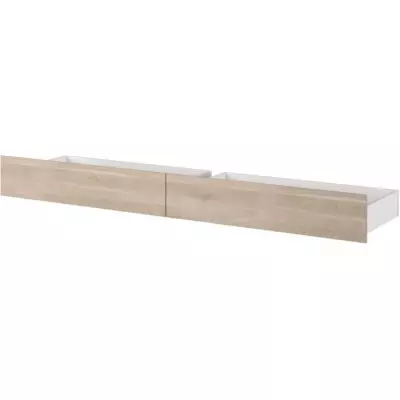 Lit adulte ESCALE 160x200 cm - Décor chêne du Japon - Fabriqué en France