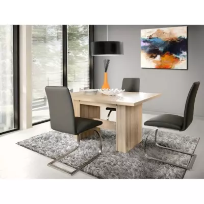 Table à manger extensible 6-12 pers. chêne Sonoma - Style contemporain