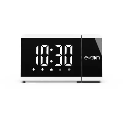 Réveil projecteur EVOOM EV304588 - Blanc - Radio FM