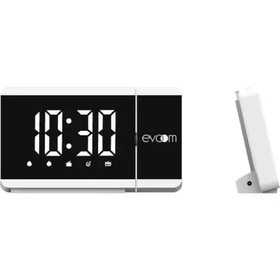 Réveil projecteur EVOOM EV304588 - Blanc - Radio FM
