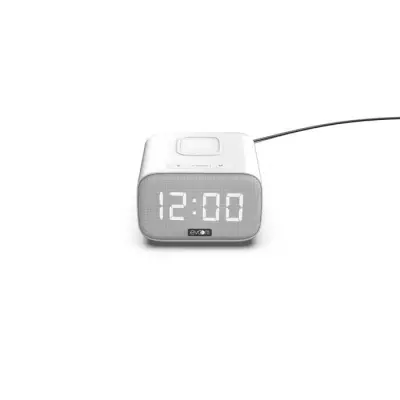 Réveil chargeur enceinte EVOOM EV304601 Blanc - Radio Réveil