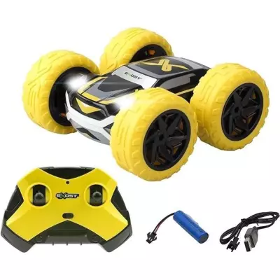Voiture télécommandée 360 CROSS JAUNE A BATTERIE - EXOST | Dimensions compactes