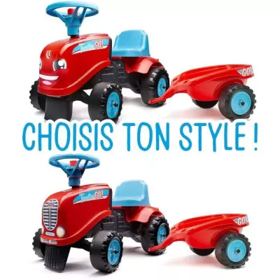 Porteur avec remorque Falk Tractor Go! - 100% Made in France
